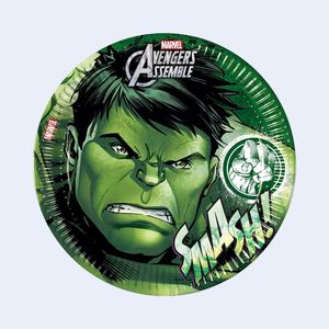 Assiettes jetables Hulk 23 cm 8 pièces Avengers Assemble pour fête - Product Image 1