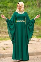 Elegante Abaya Pakistaní de Invierno Hecha a Medida, Diseños de Moda Modestos para Adultos, con Botones Bordados en Organza, Ecológica y Ligera