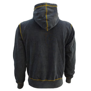 Sweat à capuche délavé personnalisé pour hommes, point contrasté, pull vintage, sweat à capuche en coton, impression bouffante, sweats à capuche décontractés en détresse - Product Image 2