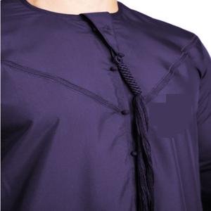 Al Dafah personnalisé hommes Thobes à manches longues mode arabe avec option de taille plus teinture violette personnalisé Tussle Thobe / Thawb - Product Image 6