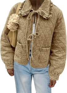 Nuevo diseño OEM Venta caliente personalizada chaqueta de bombardero de Invierno para mujer Abrigo acolchado algodón impreso diseño ecológico impermeable - Product Image 3