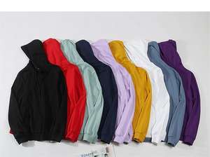 Patrón sólido Peso pesado 100% Algodón Sudaderas con capucha francesas para hombres y mujeres Envío rápido Suéter de invierno informal Envío DDP - Product Image 2