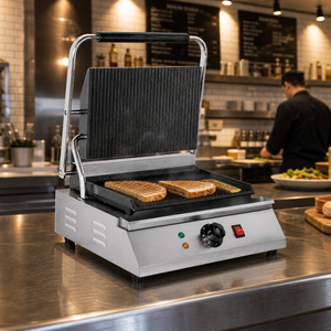 Prensa Eléctrica Comercial para Panini, Parrilla de Contacto de Una Sola Placa 220V para Hamburguesas, Sándwiches y Tiendas de Comida Rápida - Product Image 6