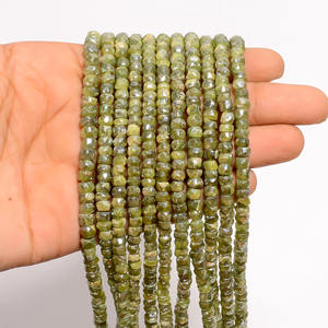 ลูกปัด vessonite, ลูกปัดพลอยรูปทรง rondelle เคลือบ, ลูกปัดเรียบ vessonite สำหรับทำเครื่องประดับ, ลูกปัดหลวม - Product Image 2