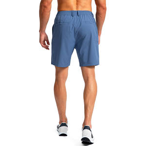 Short de gymnastique respirant de style de rue pour hommes Logo personnalisable Anti-rides vêtements de fitness d'été Short de basket-ball à motif solide - Product Image 4