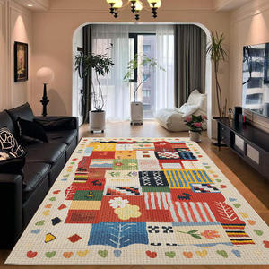 Tapis de salon en velours belge TPR, imprimé rétro, style bohème ethnique, tapis rectangulaire pour canapé, chambre à coucher, table de chevet, rétro - Product Image 6