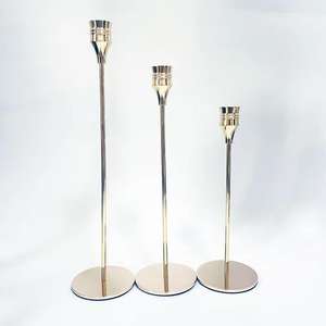 Bougeoir conique moderne en métal Porte-bougies décoratif festif pour anniversaire et Pâques pour bougies décoratives - Product Image 2