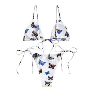 2025 XS-XL Women's <b>Sexy</b> 2-Piece Swimwear Custom Colors String <b>Bikini</b> <b>Set</b> with Animal Pattern Wholesale at Cheap Price - Product Image 2