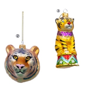 Fabrication Ventes Tigre Forme Décoration de Noël Ornements suspendus en verre Pendentif en verre Décoration Cristal soufflé à la main - Product Image 4