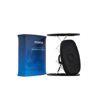 Table de présentation pour salon professionnel, comptoir pop-up rectangulaire, pliable, portable, réutilisable, avec éclairage LED
