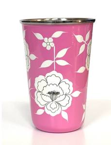 Tendance fait à la main boire en acier inoxydable verre verre à boire motif Floral émail imprimé gobelet ustensiles de cuisine utiliser - Product Image 3