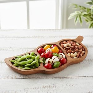 Bandeja de Servir de Madera Más Vendida, Natural, Templada, Pulida, Duradera, Portátil, Ecológica, Disponible para Uso - Product Image 2