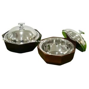 Casserole de luxe en nacre, faite à la main, de haute qualité, de forme ronde, nouveau chauffe-plat en métal - Product Image 4