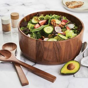 New design oval shape acacia wood <b>dessert</b> <b>bowls</b> durable wood dining accessory <b>bowl</b> from Vietnam - Product Image 3