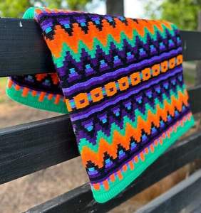 Couverture de selle occidentale en laine de qualité supérieure tissée à la main durable et confortable Style Cowboy parfait pour Rodeo Barrel Racing Horse Show Trail - Product Image 3