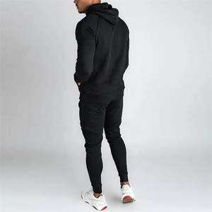 Nueva llegada chándal ajustado 2 piezas zip up Jogger set para hombres casual deportes joggers conjuntos ropa de entrenamiento - Product Image 6