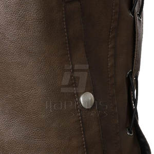 Gilet en cuir de qualité supérieure pour homme, coupe ajustée, tenue élégante et décontractée pour les activités de plein air, gilet en cuir - Product Image 6