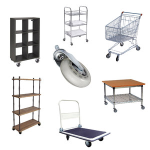 Ruedas de rueda de PU gris de Servicio Ligero de 3 pulgadas, montaje de Vástago de acero para carrito de basura, estilo giratorio hecho de polipropileno - Product Image 6