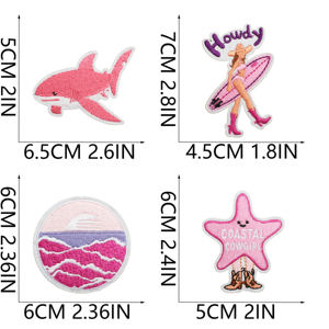 Serie de Parches Bordados Termoadhesivos Pink Coastal Dream - Product Image 2