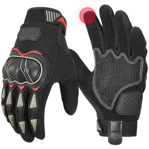 Gants de course unisexes de haute qualité 100% cuir véritable avec protection des paumes et des jointures, imperméables de qualité supérieure - Product Image 2