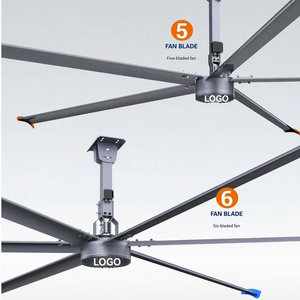 พัดลมเพดาน HVLS ป้องกันการกัดกร่อน Keystone สำหรับควบคุมความชื้นในฟาร์ม โรงเรือนเก็บอาหารสัตว์ และคลังสินค้า - Product Image 6