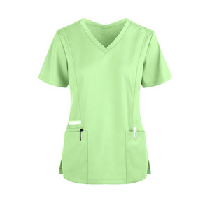 Uniformes Médicos de Verano de Alta Calidad en Color Azul, Personalizados, de Lujo, Conjuntos de Uniformes Médicos de Manga Corta - Product Image 3