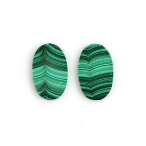 Nouvelle arrivée de haute qualité 12x20mm poli vert Malachite lisse plat forme ovale pierre précieuse en vrac pour la fabrication de bijoux calibré - Product Image 5