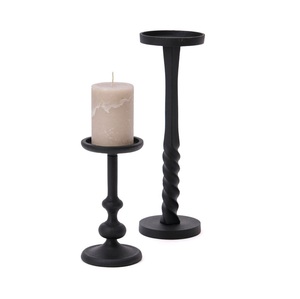 Ensemble de piliers en métal rustique et de bougeoirs à bougie votive, idéal pour la décoration de table, de sol, de patio, de jardin ou de salon - Product Image 2