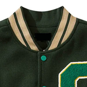 แจ็กเก็ตเลตเตอร์แมนสำหรับผู้ชายเสื้อแจ็กเก็ตฤดูหนาวสีตัดกันดีไซน์เฉพาะ - Product Image 3