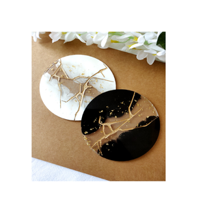 ชุดจานรองแก้วอีพ็อกซี่เรซินอีพ็อกซี่พร้อมเอฟเฟคตกแต่งของขวัญลายมหาสมุทรพร้อมอุปกรณ์สำหรับงานเลี้ยง - Product Image 2