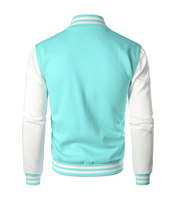 Dernière conception – Blouson bomber matelassé personnalisé pour homme, en laine avec manches en cuir de vache, respirant, grande taille, en nylon teint