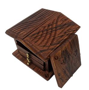 ชุดที่รองแก้วกระท่อมทำจากไม้ธรรมชาติทำด้วยมือพร้อมที่วางของตกแต่งสไตล์กระท่อมแบบชนบท - Product Image 2