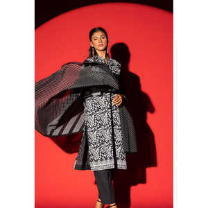 Costume 3 pièces en tissu cambric imprimé pour femmes KJP-43019 - Product Image 1