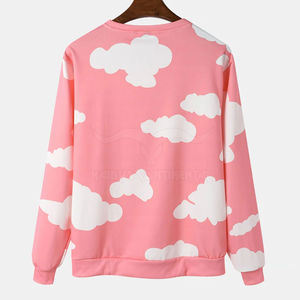 Sudadera bordada de invierno, jersey de gran tamaño de lana de algodón liso, ropa de calle informal elegante, cálida y ligera a la moda - Product Image 2