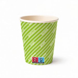 Gobelet en papier jetable à double paroi avec logo personnalisé 200 ml, imperméable - Product Image 1