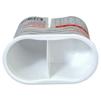DX110 Gobelet en plastique jetable couvercle inviolable PP IML conteneur capacité 150ml cuillère de conception spéciale pour emballage alimentaire/biscuit