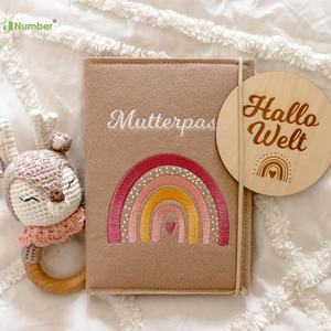 Accesorios de <span class=keywords><strong>maternidad</strong></span> personalizados bonitos de primera calidad, organizador familiar, <span class=keywords><strong>bolsa</strong></span> de fieltro, funda para pasaporte de madre para libro <span class=keywords><strong>prenatal</strong></span> - Product Image 2