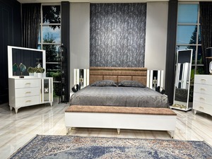 Juego de dormitorio moderno y elegante, madera MDF duradera para el hogar, Villa, granja, Hotel, almacén, uso, hermosa adición a cualquier espacio - Product Image 4