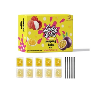 Professional Instant Lichi Passion Fruit Mango Madam Hong <b>Popping</b> <b>Boba</b> Bubble Kit with Flavor Ingredients - Product Image 1