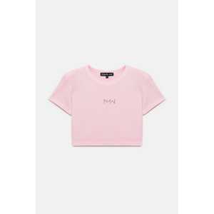 เสื้อครอปผู้หญิง ผ้าฝ้าย 100% แต่งลายปักหิน คอผ้าตาข่ายผูกโบว์ ระบายอากาศ สไตล์ลำลอง ฟรีไซส์ ใส่ได้ทุกขนาด XS XXS - Product Image 6