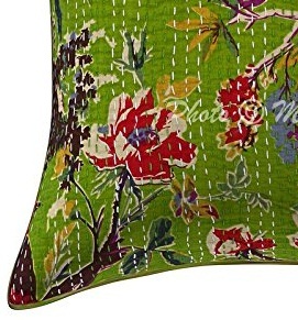 100% Pure Cotton Wholesale Indian Handmade <b>Cushion</b> <b>Cover</b> Printed Designer Kantha <b>Cushion</b> Pillow <b>Cover</b> - Product Image 2