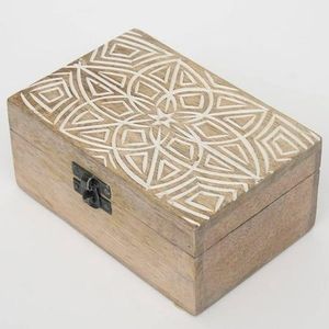 Top Quality Wooden Storage <b>Box</b> Handcrafted Design Natural Wood <b>Box</b> Mango and Acacia Wood <b>Keepsake</b> <b>Box</b> with Multiple Use - Product Image 1