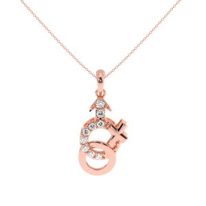 Elegante Colgante Ajretail con Diamante Natural de 0.18 Quilates, Color GH, Claridad SI, Corte Brillante Redondo, Certificado IGI - Product Image 1