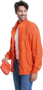 Chaqueta Impermeable Ligera de Nailon para Hombre, Estilo Formal con Cuello Alto, Cortavientos con Cremallera, Transpirable y Duradera para Senderismo de Primavera - Product Image 4