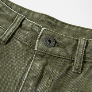 Shorts en jean décontractés d'été haute performance avec design déchiré moyen et technique de lavage à l'acide, braguette à boutons, streetwear pour homme - Product Image 3