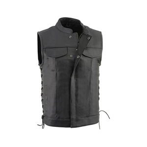 Gilet d'extérieur décontracté respirant avec poches pour la saison d'hiver pour adultes Gilet en cuir de haute qualité - Product Image 4