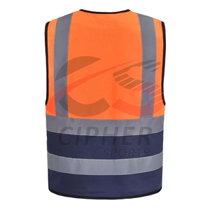 Chaleco de trabajo de seguridad sin mangas de último diseño, chaleco personalizado para exteriores, chaleco de trabajo de seguridad de malla para hombres - Product Image 3