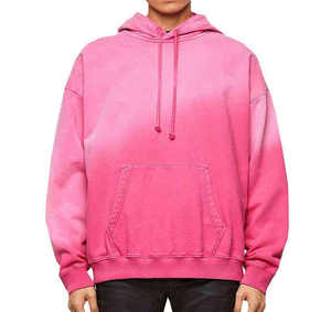 เสื้อฮู้ดดี้สไตล์สตรีทแวร์ผู้ชายแบบย้อมสีเอซิด ฮิปฮอป ทรงบ็อกซี่ โอเวอร์ไซส์ - Product Image 2