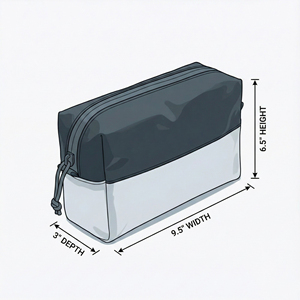 Neceser <span class=keywords><strong>de</strong></span> Viaje Impermeable Personalizado <span class=keywords><strong>de</strong></span> Nailon Mate y PVC Esmerilado, Organizador <span class=keywords><strong>de</strong></span> Cosméticos con Cremallera para Hombre - Product Image 4