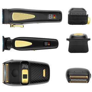 Tondeuse à barbe professionnelle pour hommes avec écran LCD, rasoir électrique à lame en T et grille de rasage, alimenté par piles - Product Image 2